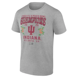 HOMETOWN PRIDE SHIRT – Indiana Hoosiers 2026 Peach Bowl Champions CFP Tee G