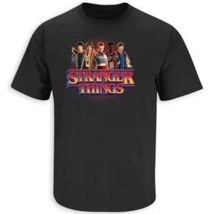 MAIN CREW 80’S STYLE GROUP LOGO SHIRT – Stranger Things Season 5 Final Season Hawkins Tribute Tee