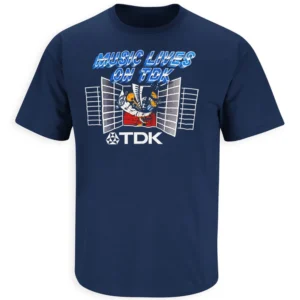 MUSIC LIVES ON TDK SHIRT – Stranger Things Eddie Munson Retro Rock Tee