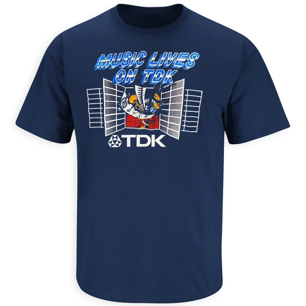 MUSIC LIVES ON TDK SHIRT – Stranger Things Eddie Munson Retro Rock Tee MUSIC LIVES ON TDK SHIRT – Stranger Things Eddie Munson Retro Rock Tee