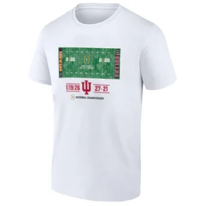 NATIONAL CHAMPIONS FIELD SHIRT – 2025–26 CFP National Champions Indiana Hoosiers Tee W