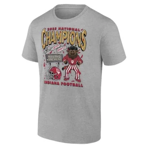NATIONAL CHAMPIONS MASCOT SHIRT – Indiana Hoosiers 2025 National Champions Celebration Tee G
