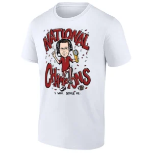 NATIONAL CHAMPIONS SHIRT – Curt Cignetti cartoon trophy celebration Indiana Hoosiers 2025 NCAA Football title tee W