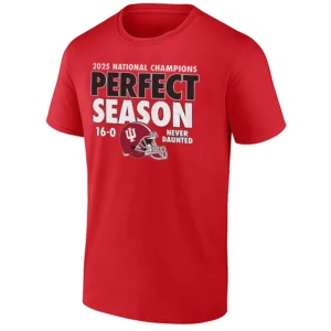 PERFECT SEASON 16–0 SHIRT – Indiana Hoosiers 2025 National Champions Tee