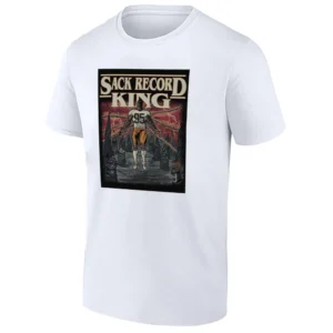 SACK RECORD KING SHIRT – Myles Garrett Cleveland Browns Historic Single Season Sack Leader Tee W
