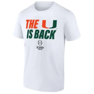 THE U IS BACK SHIRT – Miami Hurricanes 2025–2026 College Football Playoff Tee W