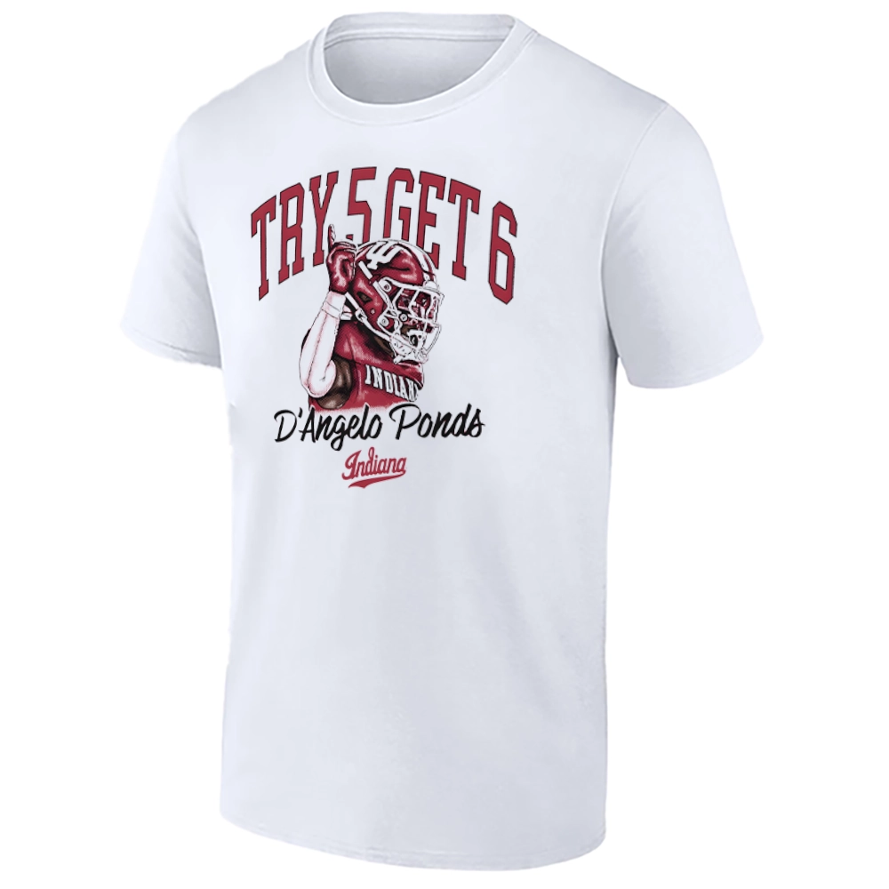 TRY 5 GET 6 TSHIRT – D’Angelo Ponds Indiana Hoosiers Football Tee TRY 5 GET 6 TSHIRT – D’Angelo Ponds Indiana Hoosiers Football Tee