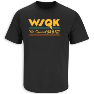 WSQK THE SQUAWK 94.5 FM SHIRT – Stranger Things Season 5 Retro Logo Hawkins Tee