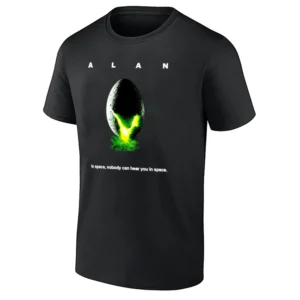 ALAN – IN SPACE NOBODY CAN HEAR YOU SCREAM SHIRT – Funny Sci Fi Parody Alien Tee
