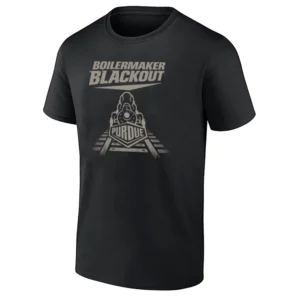 BOILERMAKER BLACKOUT SHIRT – Purdue Boilermakers Basketball Dark Mode Fan Tee