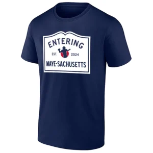 ENTERING MAYE SACHUSETTS SIGN SHIRT – Super Bowl LX New England Patriots