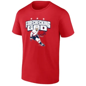 FORECHECKING GOD SHIRT – Tom Wilson Washington Capitals Hockey Tribute Tee