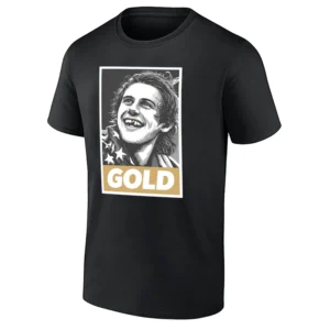 GOLD SHIRT – Jack Hughes Team USA Hockey Gold Medal Tribute Tee