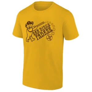GRATEFUL DEAD PADRES SHIRT – San Diego Padres x Grateful Dead Vintage Bear Baseball Fan Tee