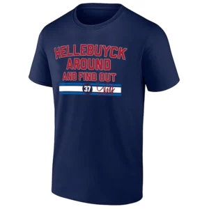 HELLEBUYCK AROUND AND FIND OUT SHIRT – Connor Hellebuyck Winnipeg Jets Hockey Tee