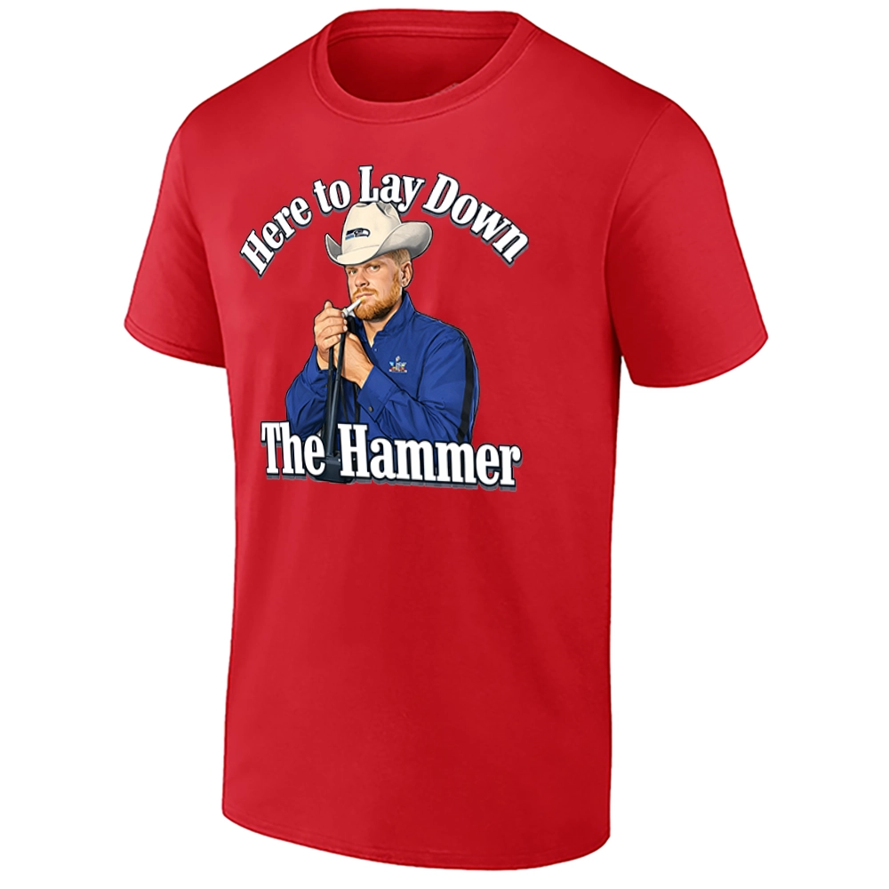 HERE TO LAY DOWN THE HAMMER SHIRT – Sam Darnold Seattle Seahawks Super Bowl LX Champions Tee HERE TO LAY DOWN THE HAMMER SHIRT – Sam Darnold Seattle Seahawks Super Bowl LX Champions Tee