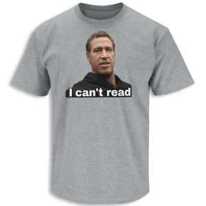 I CAN'T READ SHIRT – Gavin Newsom Political Satire George Floyd Meme Dyslexia Parody Tee G