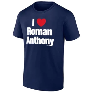 I LOVE ROMAN ANTHONY SHIRT – Boston Red Sox Rising Star Fan Tee