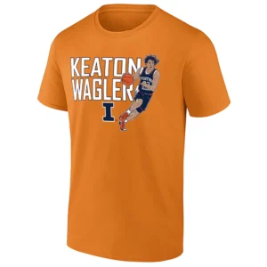 KEATON WAGLER SHIRT – Illinois Fighting Illini Basketball Name & Pose Tee