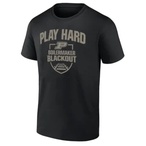 PLAY HARD SHIRT Boilermaker Blackout Purdue Basketball