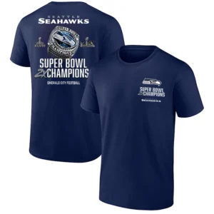 SEATTLE 2X CHAMPIONS SHIRT – Super Bowl Champions Downtown Ring Club – Seattle Seahawks 🏆🏈