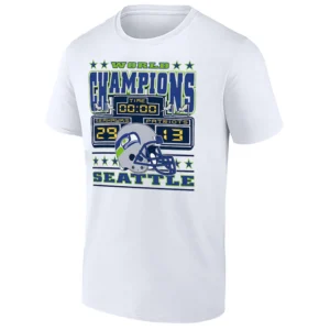 SUPER BOWL CHAMPS SCOREBOARD SHIRT – Seattle Seahawks Super Bowl LX Champions Score Tee