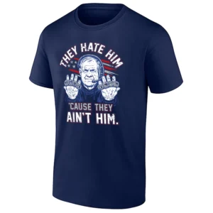 THEY HATE HIM ’CAUSE THEY AIN’T HIM SHIRT – Bill Belichick New England Patriots Legendary Coach Fan Tee
