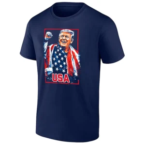 TRUMP USA SHIRT – Donald Trump x Jack Hughes Team USA Gold Medal Fan Tee
