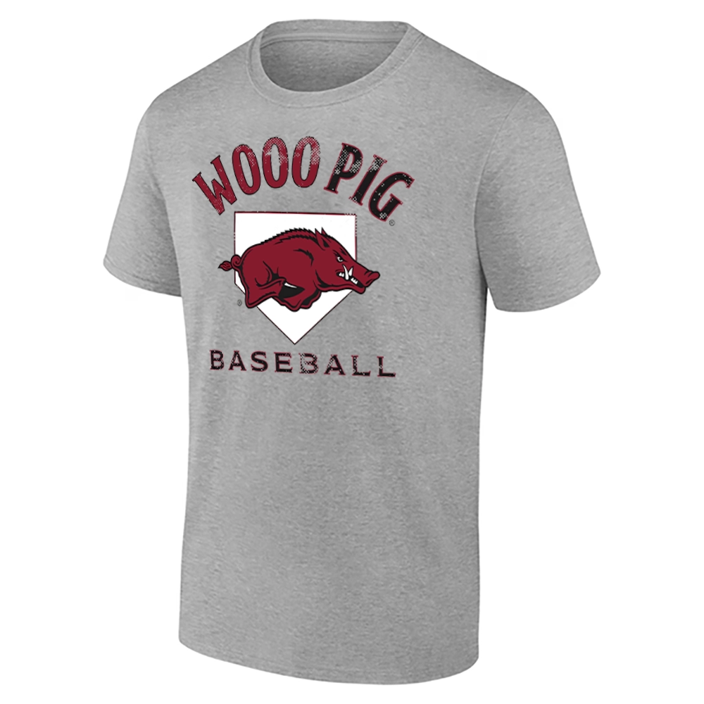 WOOO PIG SHIRT – Home Plate Arkansas Razorbacks Baseball Tee G WOOO PIG SHIRT – Home Plate Arkansas Razorbacks Baseball Tee G
