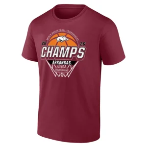2026 SEC TOURNAMENT CHAMPIONS SHIRT – Arkansas Razorbacks Men's Basketball Locker Room Celebration Tee