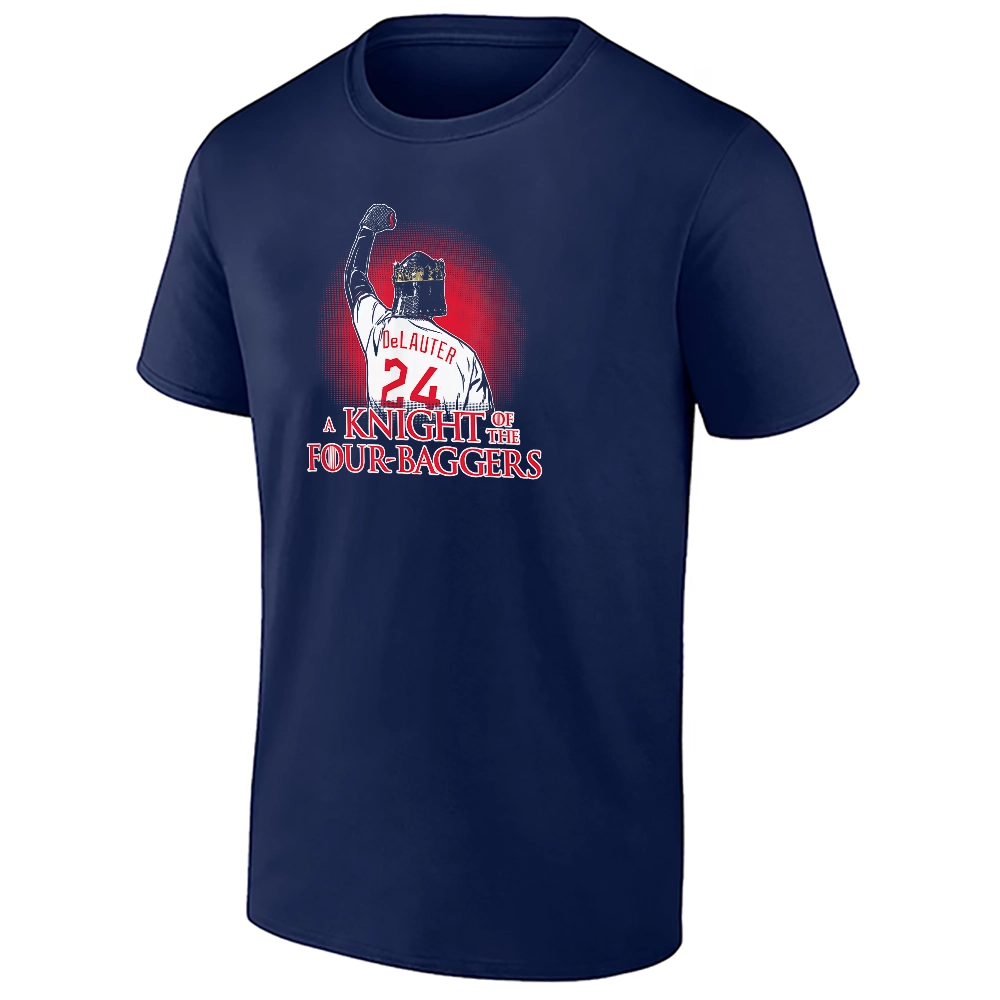 A KNIGHT OF THE FOUR-BAGGERS SHIRT – Chase DeLauter Cleveland Guardians Power Hitter Tee A KNIGHT OF THE FOUR BAGGERS SHIRT – Chase DeLauter Cleveland Guardians Power Hitter Tee