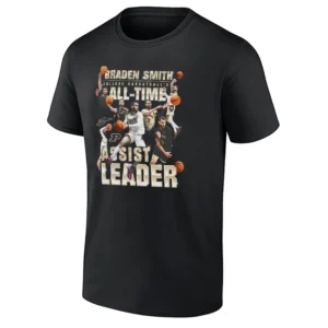 ALL TIME ASSIST LEADER SHIRT – Braden Smith Purdue Basketball Record Tee