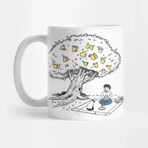CHARALS & MERV UNDER THE LEMON TREE MUG – Whimsical Cozy Picnic Art Coffee Cup