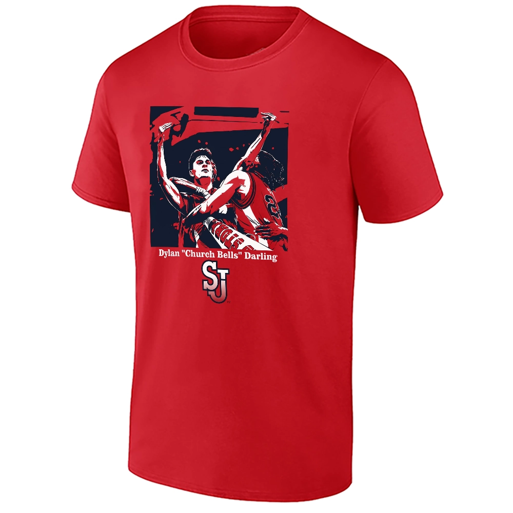 CHURCH BELLS SHIRT – Dylan Darling St. John’s Red Storm March Madness Hero Tee CHURCH BELLS SHIRT – Dylan Darling St. John’s Red Storm March Madness Hero Tee