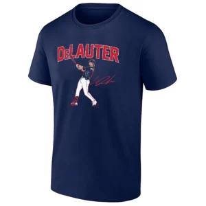 DELAUTER SHIRT – Chase DeLauter Cleveland Guardians Slugger Swing Tee