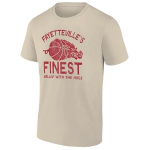 FAYETTEVILLE’S FINEST SHIRT – Ballin’ With The Hogs Arkansas Razorbacks Basketball Fan Tee S