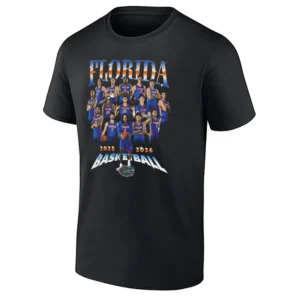 FLORIDA BASKETBALL SHIRT – 2026 Florida Gators Men’s Team Roster March Madness Tee