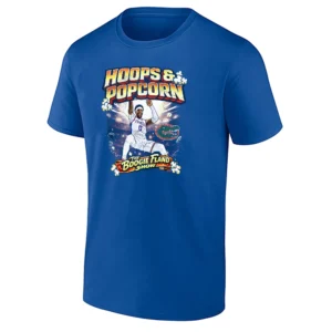 HOOPS & POPCORN SHIRT – Florida Gators Basketball The Boogie Fland Show Fan Tee