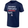 JANUARY FEBRUARY ARIZONA APRIL SHIRT – 2026 March Madness Month NCAA Arizona Wildcats Men's Basketball