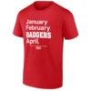 JANUARY FEBRUARY BADGERS APRIL SHIRT – Wisconsin Badgers March Madness 2026 Meme Tee