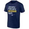 JANUARY FEBRUARY MICHIGAN APRIL SHIRT – Michigan Wolverines March Madness 2026 Meme Tee