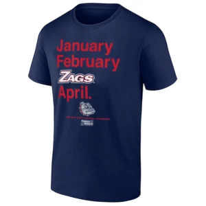 JANUARY FEBRUARY ZAGS APRIL SHIRT – 2026 March Madness Month NCAA Gonzaga Bulldogs Men's Basketball