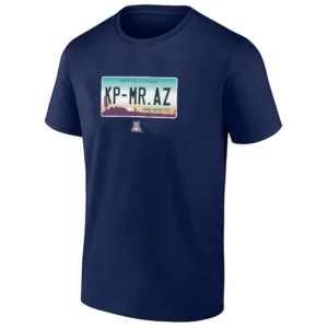 KP MR AZ SHIRT – Arizona Wildcats KJ Lewis License Plate Basketball Fan Tee