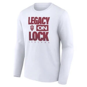 LEGACY ON LOCK SHIRT – Indiana Hoosiers 2026 March Madness Pregame Long Sleeve Tee