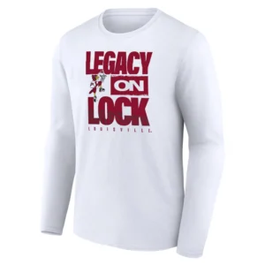 LEGACY ON LOCK SHIRT – Louisville Cardinals 2026 March Madness Pregame Long Sleeve Tee