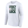 LEGACY ON LOCK SHIRT – Miami Hurricanes 2026 March Madness Pregame Long Sleeve Tee