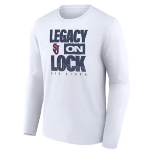 LEGACY ON LOCK SHIRT – St. John's Red Storm 2026 March Madness Pregame Long Sleeve Tee