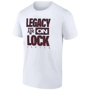 LEGACY ON LOCK SHIRT – Texas A&M Aggies 2026 March Madness Pregame Long Sleeve Tee1