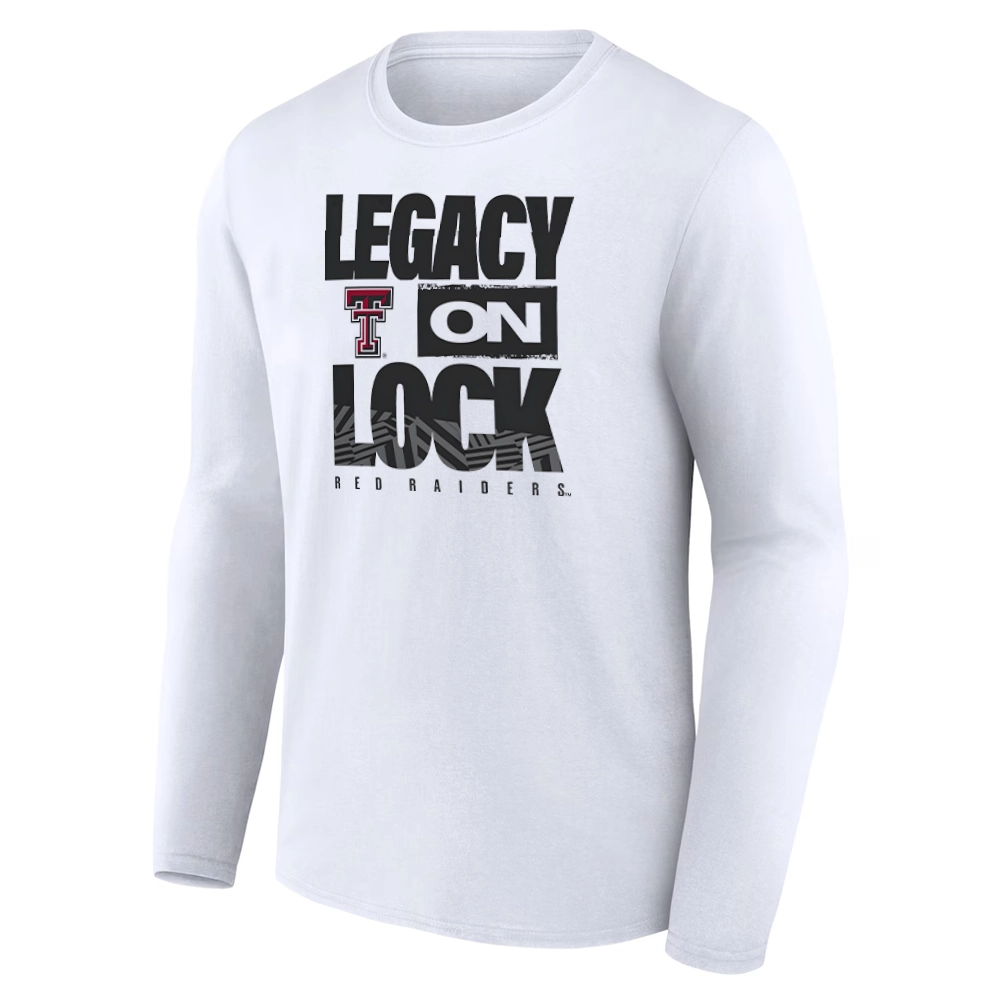 LEGACY ON LOCK SHIRT – Texas Tech Red Raiders 2026 March Madness Pregame Long Sleeve Tee LEGACY ON LOCK SHIRT – Texas Tech Red Raiders 2026 March Madness Pregame Long Sleeve Tee