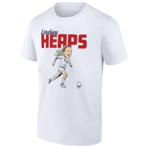 LINDSEY HEAPS CARICATURE SHIRT – Lindsey Heaps USA Women’s Soccer Cartoon Fan Tee